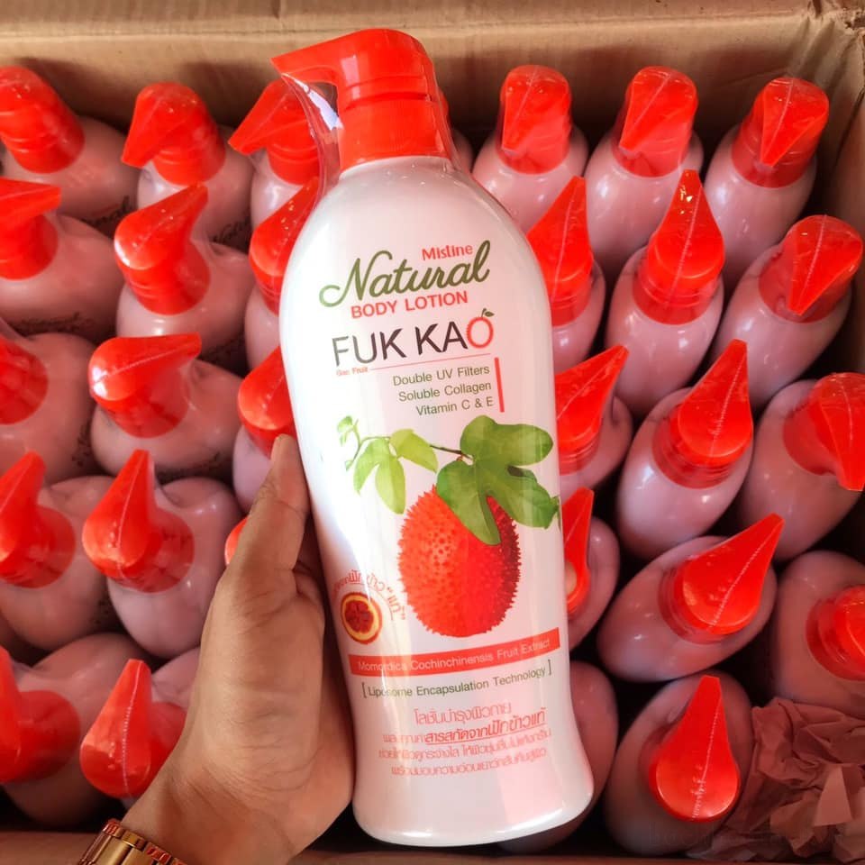 Sữa dưỡng thể trắŉg da chiếc xuất từ gấc Mistine Natural Body Lotion Fuk Kao Thái Lan