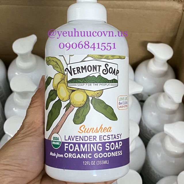 &lt;&lt;CÓ SẴN&gt;&gt; Xà phòng tạo bọt HỮU CƠ 355ml - Vermont