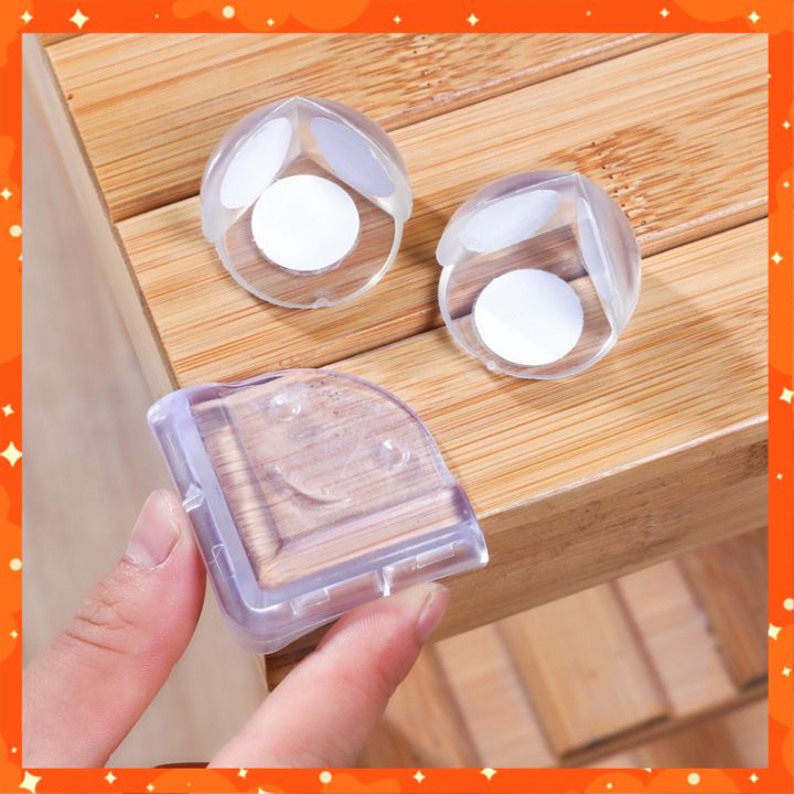 Set 4 Miếng Bịt Góc Bàn, Bọc Cạnh Bàn Silicon Tránh Va Đập, An Toàn Cho Bé Và Người Già