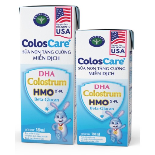 Thùng sữa công thức pha sẵn Nutricare ColosCare(180ml x 48 hộp)-sữa non tăng cường miễn dịch