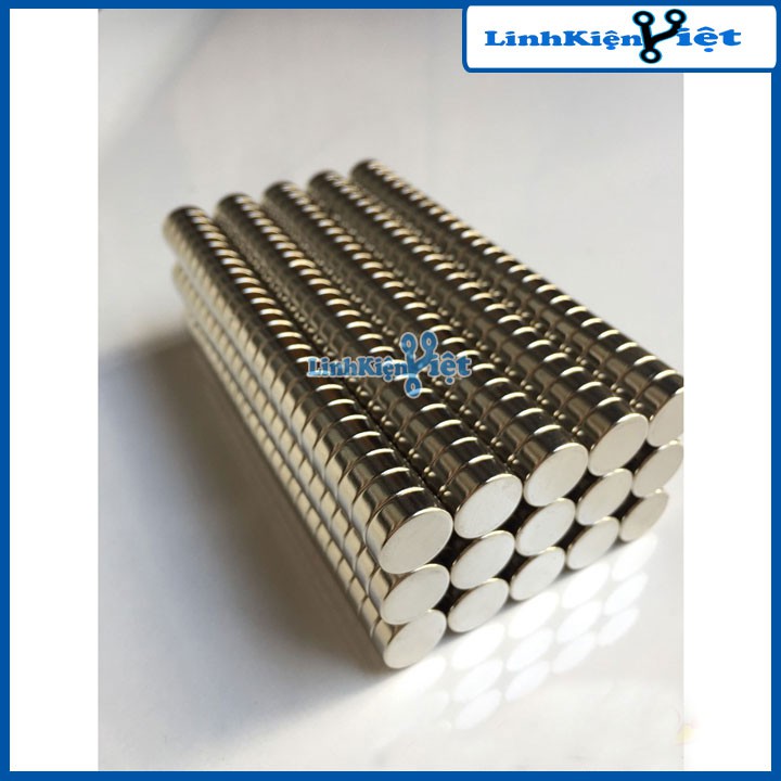 Bộ 5 Viên Nam Châm Đất Hiếm Tròn 20x3mm Không Lỗ Siêu Từ Tính
