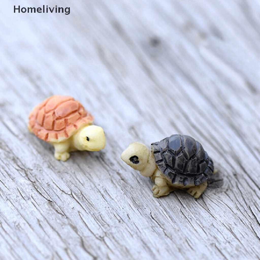 Set 2 Tượng Rùa Mini Trang Trí Sân Vườn