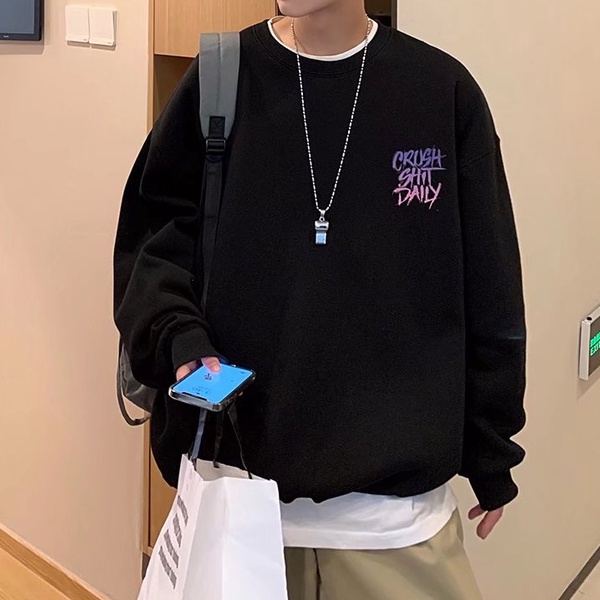 Áo sweater cổ lọ không tay in chữ phong cách Hàn Quốc plus size cho cặp đôi