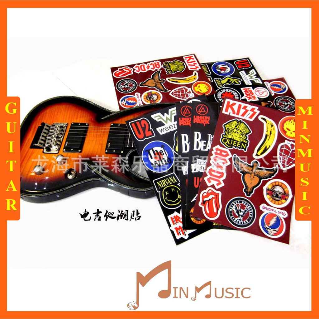 sticker guitar Dán trang trí đàn guitar đủ loại