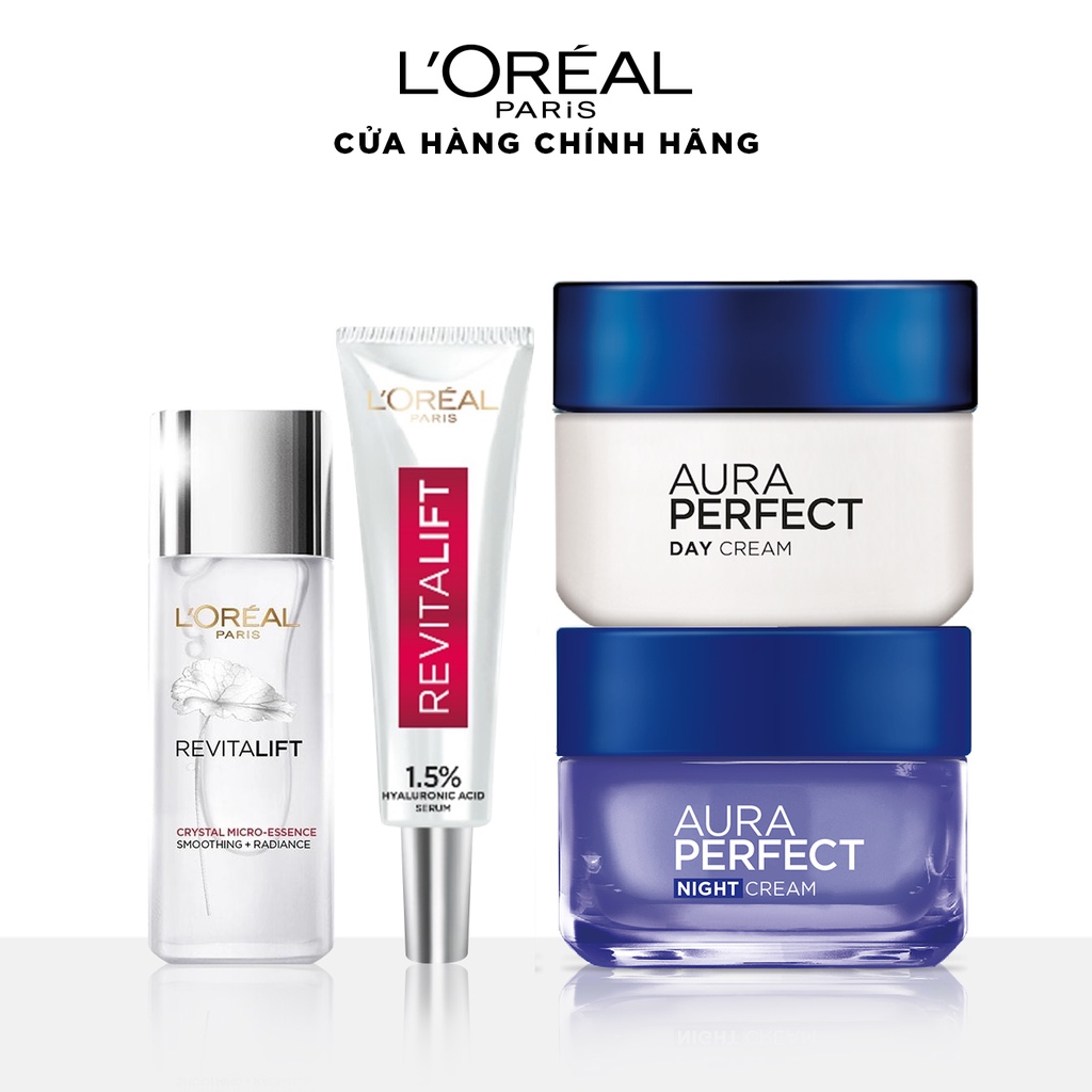Bộ Dưỡng Trắng Và Cấp Ẩm Toàn Diện Q3 L’Oreal Paris Aura Perfect