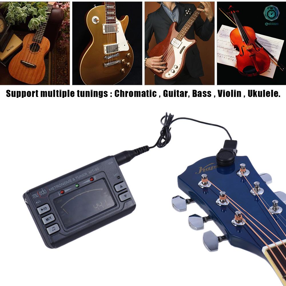 Máy phát điều chỉnh nhịp 3 trong 1 3C cho đàn guitar/bass/ukulele/violin có màn hình LCD màu
