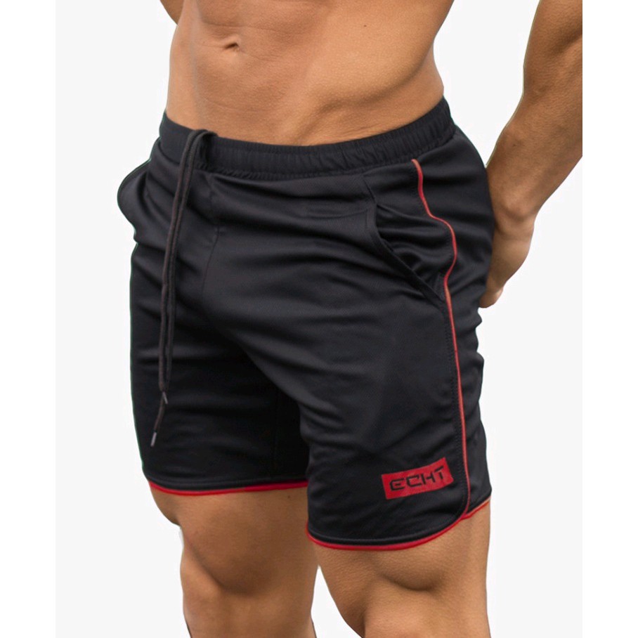 Quần Short Thể Thao Nam Viền Màu In Logo ECHT Kiểu Dáng Thời Trang Zenkocs3 MEN SHORTS 053