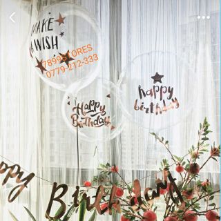 Decal dán chữ lên bong bóng sticker