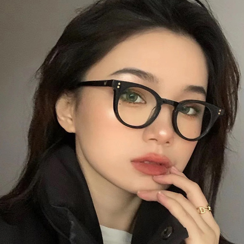 Mắt kính gọng oval trong suốt chống bức xạ/ánh sáng xanh hợp thời trang cho nam và nữ