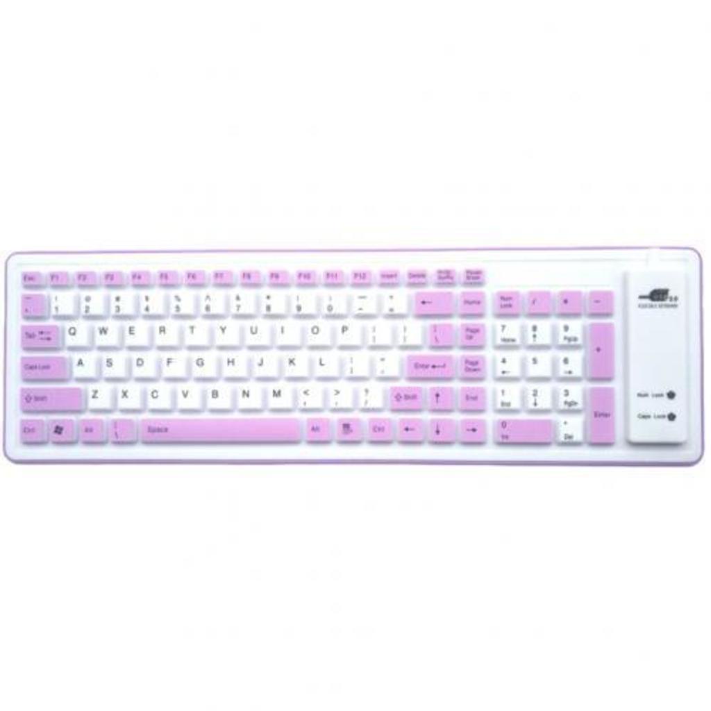 Bàn Phím Cao Su Silicone Mềm 103 Phím Chống Nước Chống Bụi Không Ồn Gấp Gọn Linh Hoạt Cho Máy Tính / Laptop / Notebook
