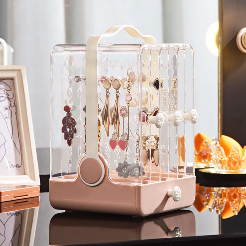 Giá Đỡ Trang Sức Mỹ Phẩm Trang Sức Đa Năng Có Tay Cầm Dễ Di Chuyển