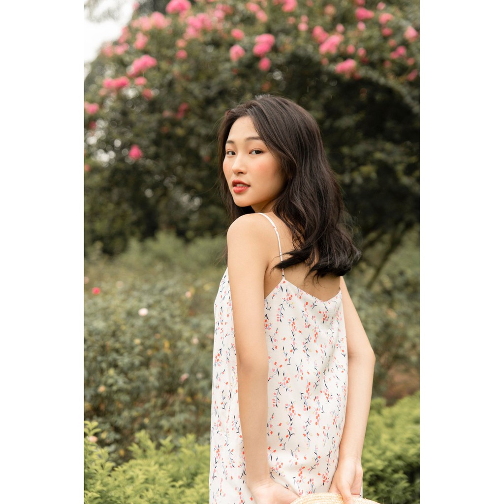 [Mã FAMALLT5 giảm 15% đơn 150k] Ceci Cela - Đầm Flower Dây Họa Tiết Hoa | BigBuy360 - bigbuy360.vn