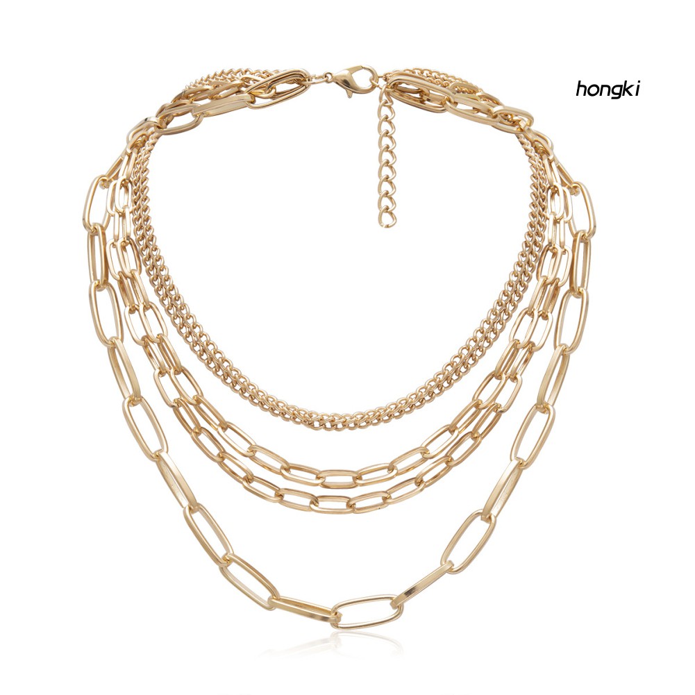 Vòng cổ hợp kim nhiều lớp phong cách thời trang Punk cá tính sành điệu