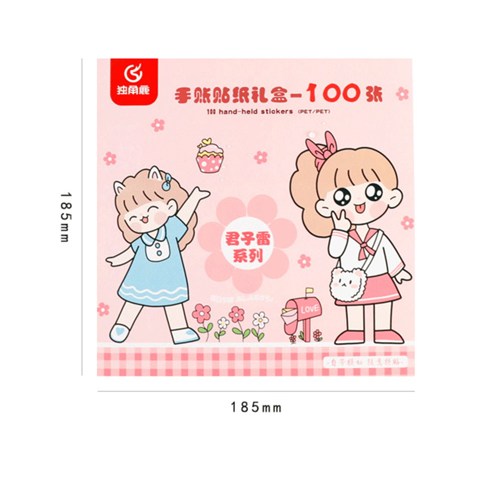 Set 100 Miếng Dán Trang Trí Hình Thú Cưng Đáng Yêu