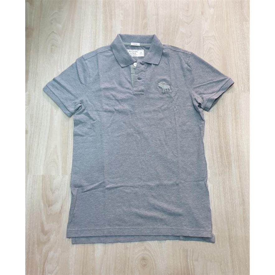 Áo thun polo Abercrombie ABR-PO127 Stretch Big Icon Polo Grey