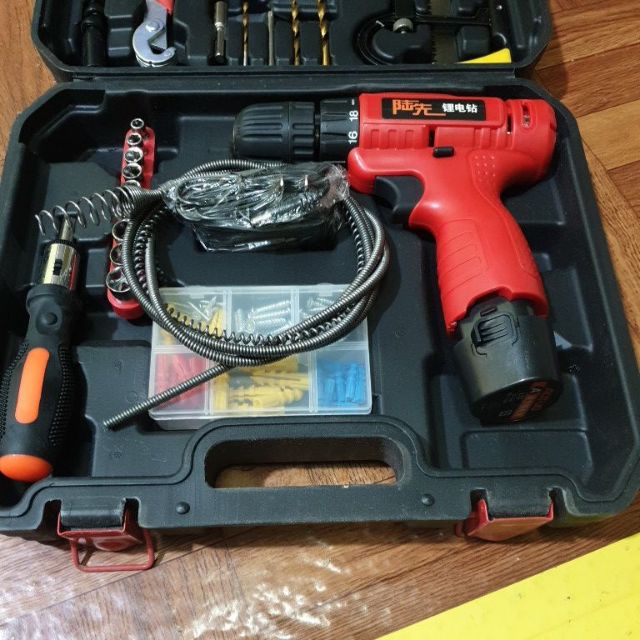 Khoan pin và bộ dụng cụ sửa chữa dân dụng
