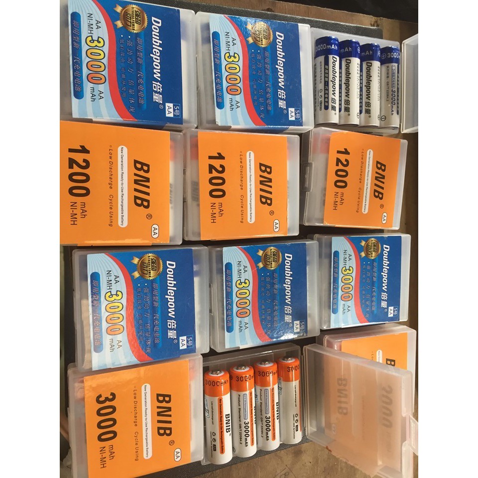 Combo Bộ Sạc nhanh đa năng Doublepow Tặng kèm 4 Pin AA 3000mAh - PS3000S