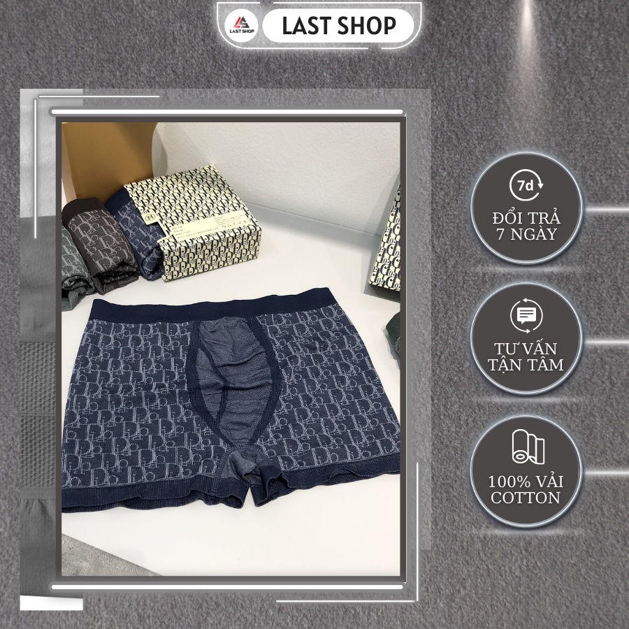 Quần lót nam Dior, boxer, quần sịp nam cao cấp chất liệu cotton co giãn 4 chiều siêu mát, thoải mái