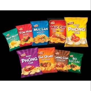 Lốc 10 gói bánh snack poca loại 2k.