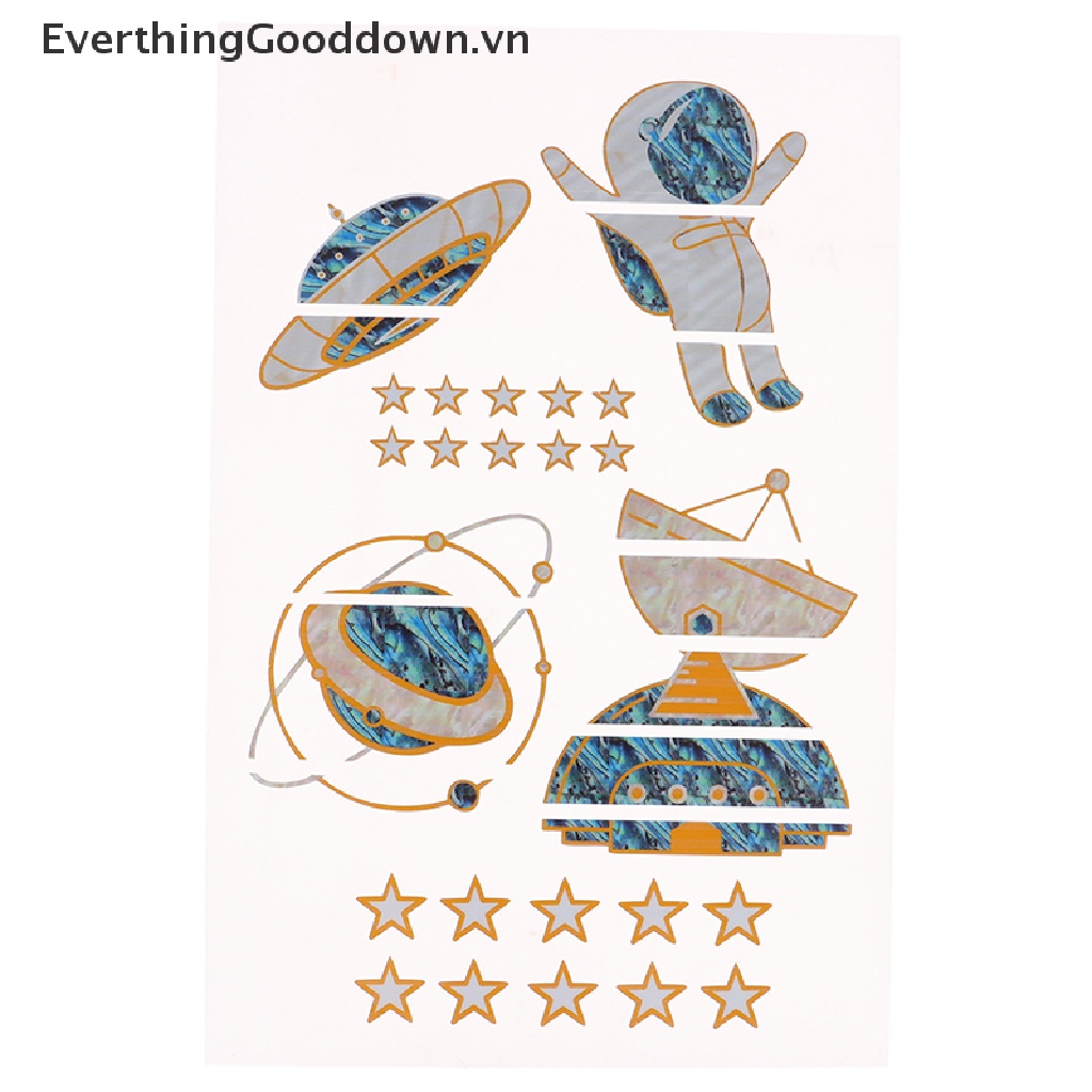 Everthinggooddown Space Miếng Dán Trang Trí Đàn Guitar Bass DIY