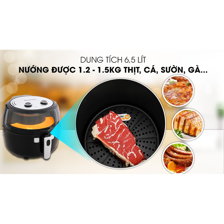 Nồi chiên không dầu Rapido RAF6.5M 6.5 lít (Miễn phí giao tại HCM-ngoài tỉnh liên hệ shop)