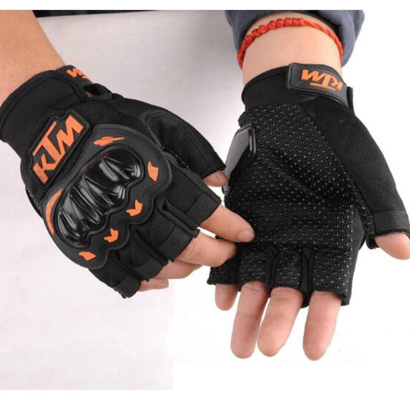 Găng tay KTM phượt cụt ngón có gù bảo vệ đi xe máy