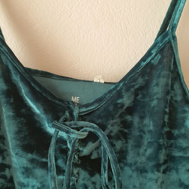 CRoptop 2 dây nhung Pacsun