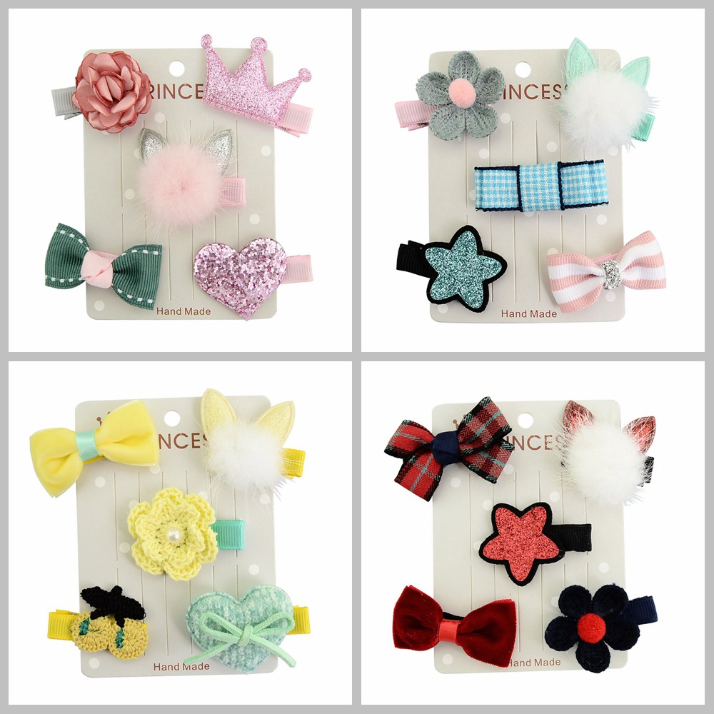 Set 5 kẹp tóc KIDSBOWS thiết kế xinh xắn dễ thương dành cho bé gái