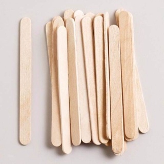 100 gram que kem gỗ dùng làm mô hình, làm kem, que đè lưỡi loại tròn, loại dẹt 1cm và 1,5cm