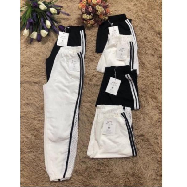 QUẦN JOGGER NỮ CÁ TÍNH PHỐI LƯỚI - chất thun da cá phối lưới - mã 0036