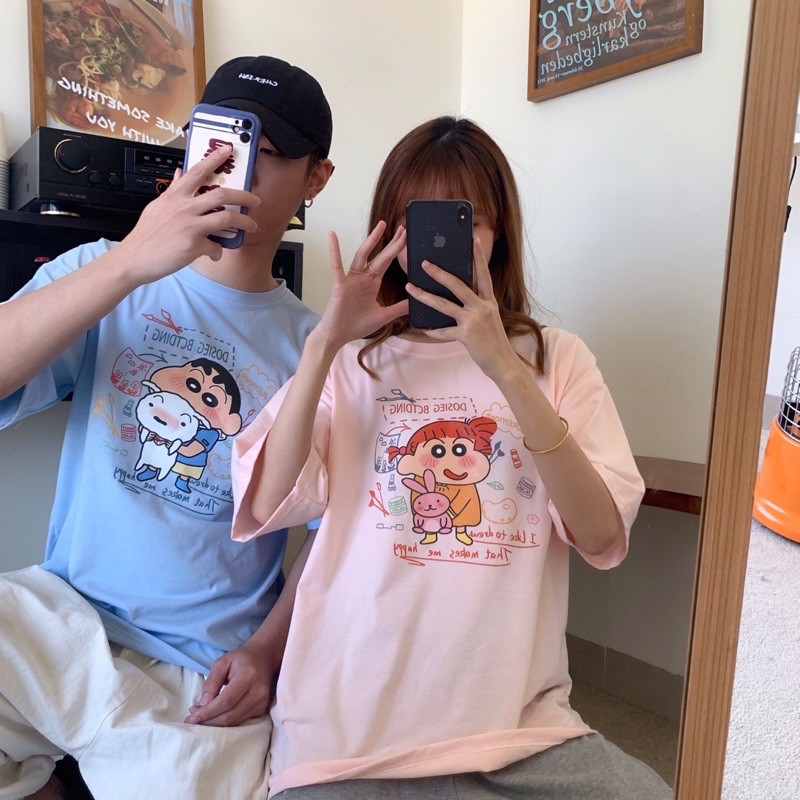 Áo thun🍉 Áo Phông SHIN Unisex Áo Thun Cộc Tay In Hình 3 Màu, áo phông tay lỡ unisex form rộng chất vải thun thoáng máttt