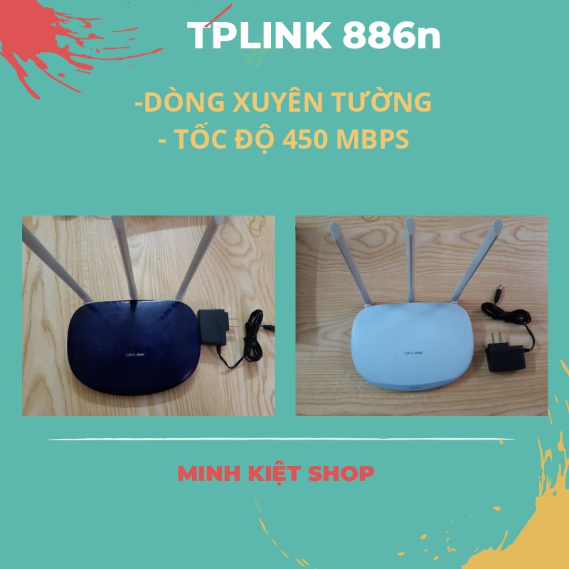 bộ phát wifi TPLINK 3 râu xuyên tường tốc độ cao 450mbp chính hãng