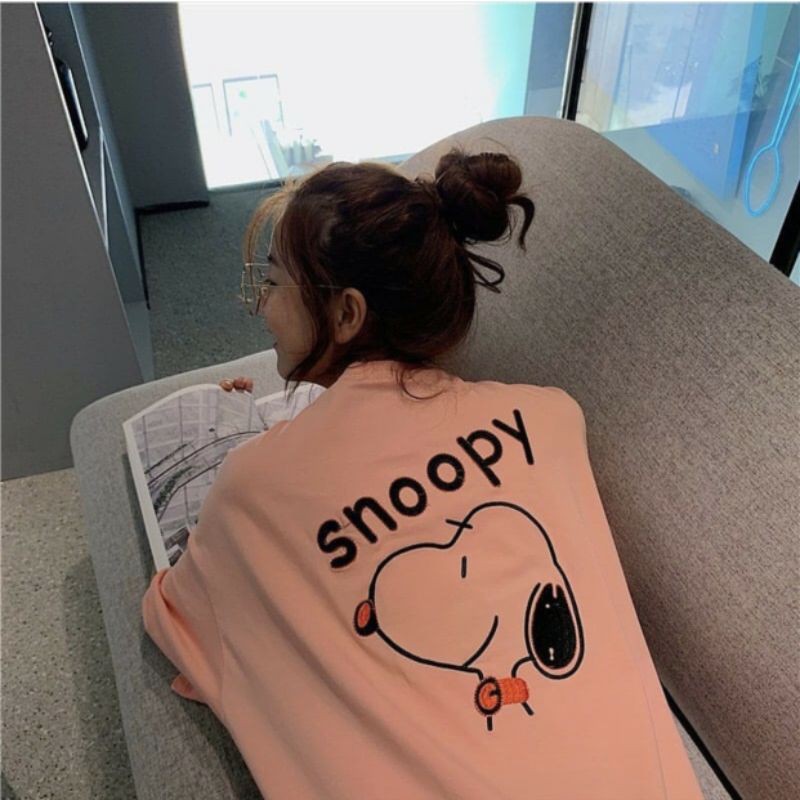 Áo thun tay lỡ Unisex chó Snoopy