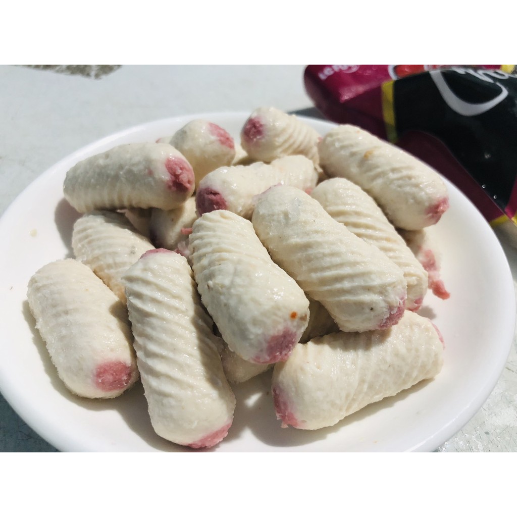 1kg chả mực xoắn ống Lacusia xiên que, thả lẩu,...