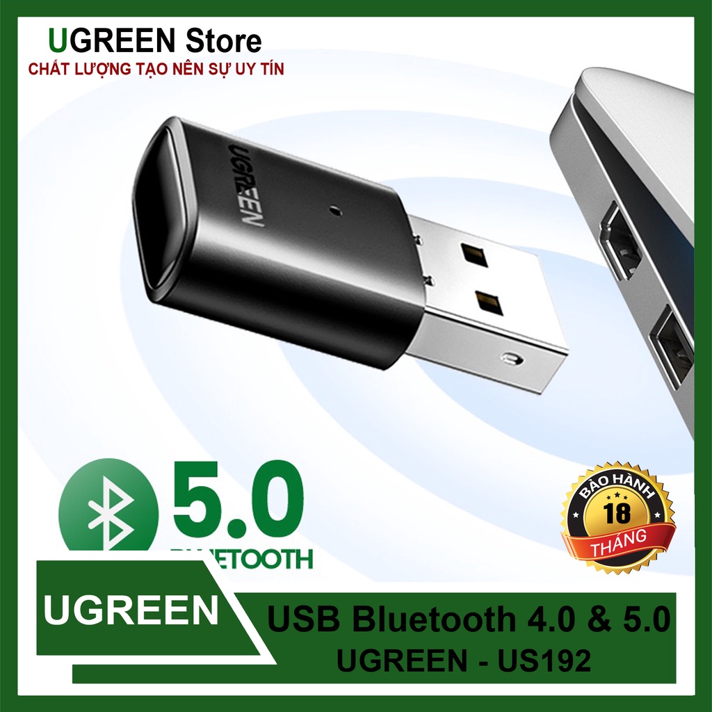 USB  Bluetooth 4.0 Tốc Độ Cao Phạm Vi Đến 20m Ugreen US192 Chính Hãng