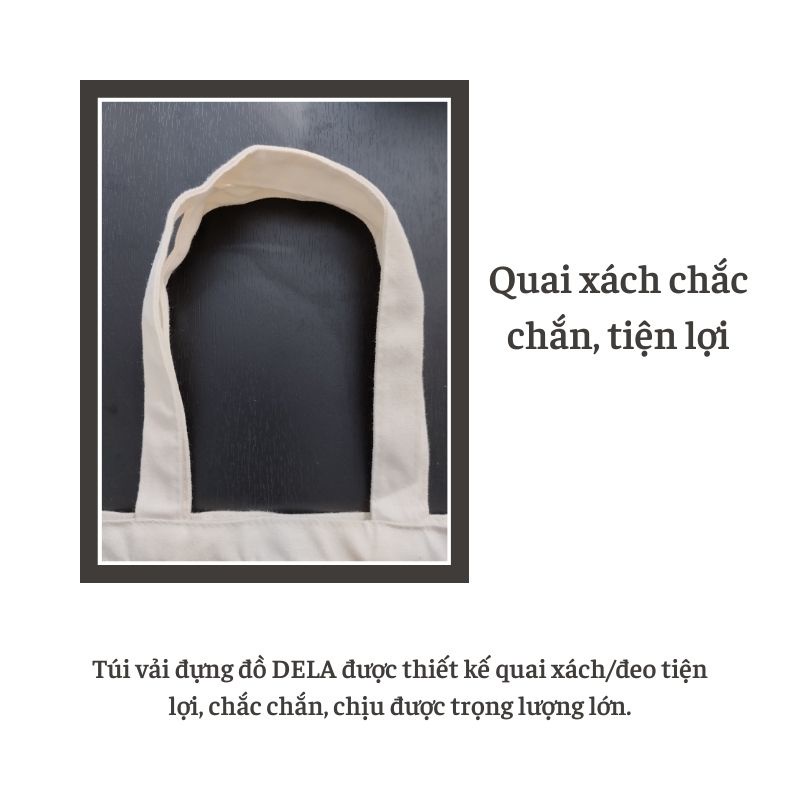 Túi vải tote Darkfox, túi vải canvas đeo vai đi học đi chơi vải mềm giá rẻ TTV01