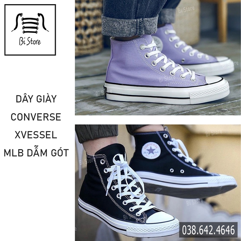 Dây giày Converse 1970s, Xvessel, MLB dẫm gót cổ cao + cổ ngắn (kèm clip, ảnh chụp thật)