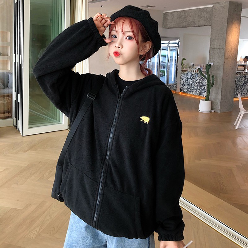 [Ảnh thật] Áo khoác nỉ bông ULZZANG cực ấm Hot trend 2021 | BigBuy360 - bigbuy360.vn