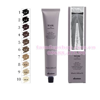 Bộ 5- 10 Tuýp Nhuộm Tóc Davines Mask With Vibrachrom Mã Tự Nhiên /0 (100ml) (cần mua thêm trợ nhuộm)