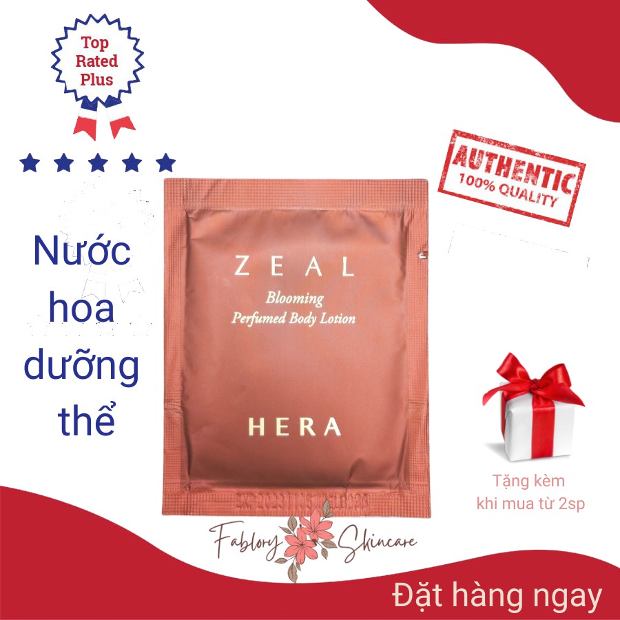 10 GÓI KEM DƯỠNG BODY HƯƠNG NƯỚC HOA HERA ZEL BLOOMING PERFUMED BODY LOTION 4ml/gói