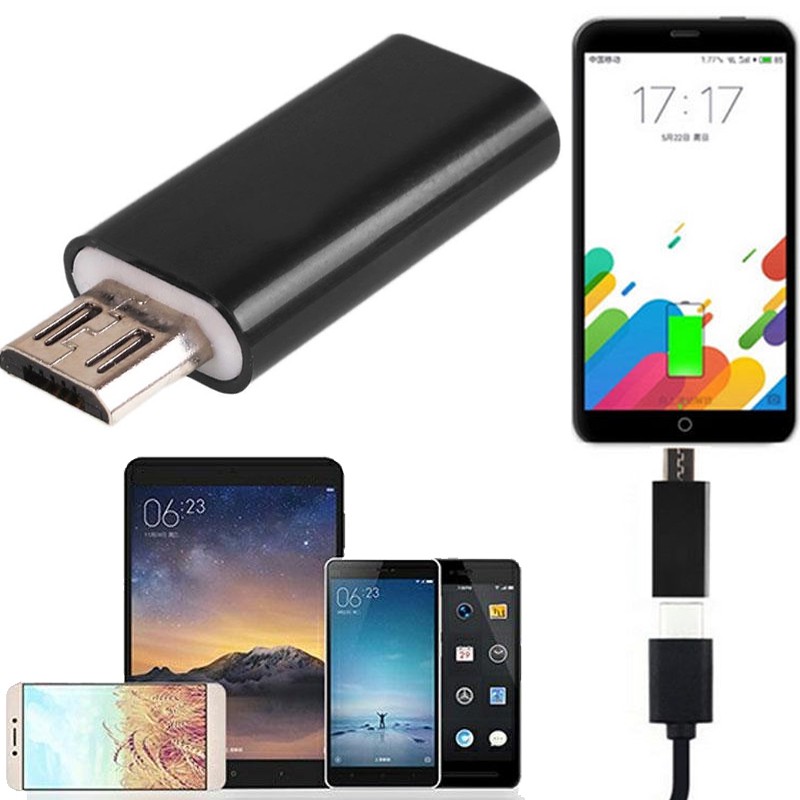 Bộ chuyển đổi USB Type-C 3.1 sang Micro USB màu đen | BigBuy360 - bigbuy360.vn