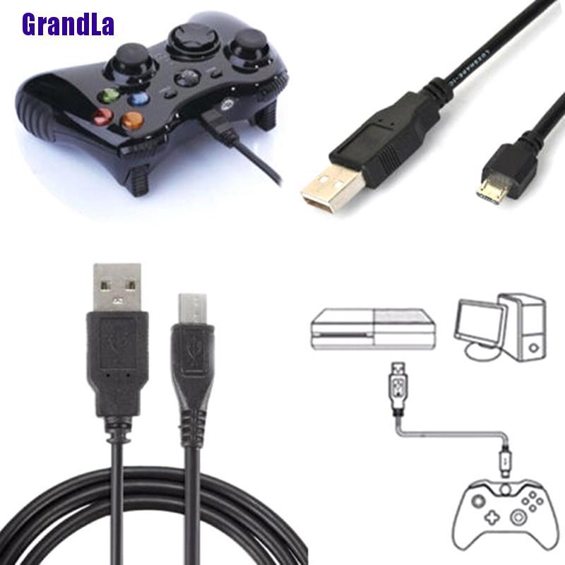 Đen Dây Cáp Sạc Micro Usb Cho Tay Cầm Chơi Game Playstation 4 Ps4