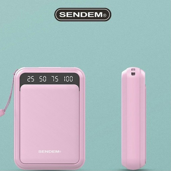 Sạc Dự Phòng Mini Cầm Tay Sendem P300 Chính Hãng Dung Lượng 10000mah, Thiết Kế Nhỏ Gọn Tiện Dụng Nhiều Màu