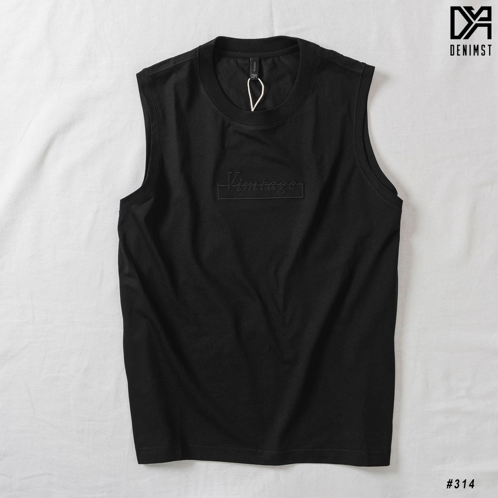 Áo Tanktop VINTAGE DENIMST 314 Chất Cotton Co Dãn, Mềm Mại, Thoáng Mát, Dáng Suông