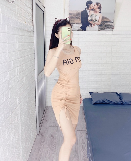 [Mã FAMAYWA2 giảm 10K đơn 50K] Đầm Body Dây Rút 1Bên I'm Gia Hình Thật Sp | BigBuy360 - bigbuy360.vn