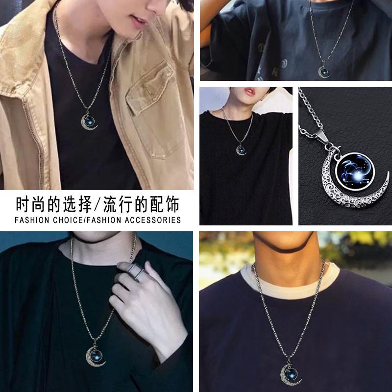 Dây Chuyền Choker Mặt Hình Cung Hoàng Đạo Phát Sáng