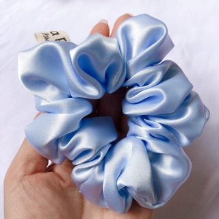 Dây cột tóc vải Scunchies màu xanh pastel