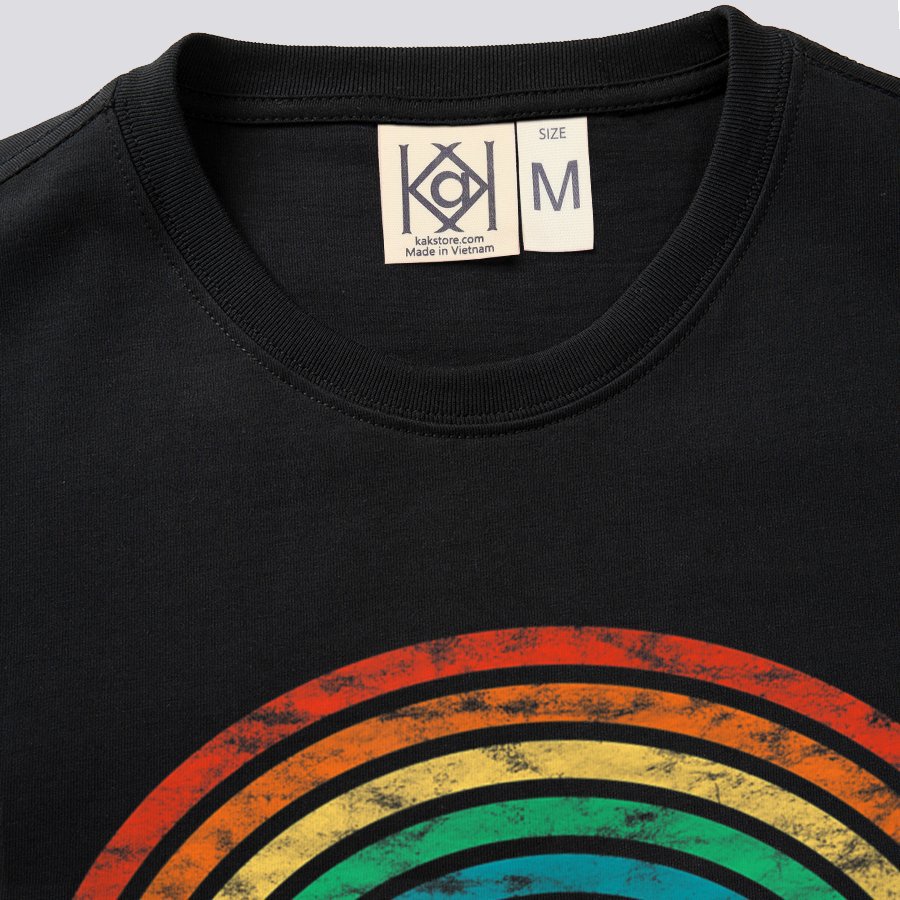 Áo Phông Nam Nữ Thun 100% Cotton Tay Lỡ Thiết Kế Cầu Vồng Dễ Thương Cute Vintage Tự Hào Pede Gay Les LGBT KK6003