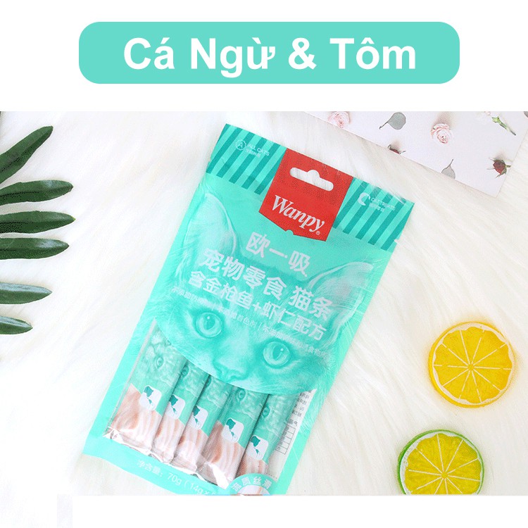 Súp Dinh Dưỡng Wanpy Cho Mèo (Gói 5 Thanh x 14g) Giá Rẻ #MintPet