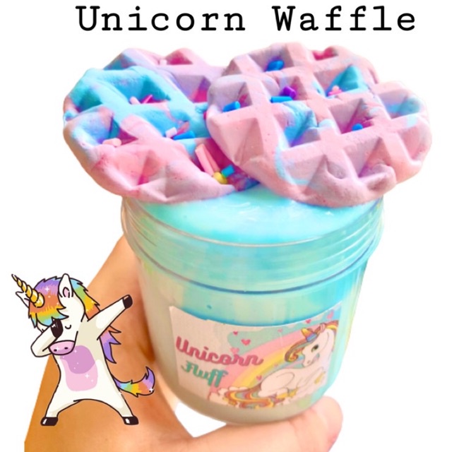 Slime Bánh Kỳ Lân/ Slime Bơ UNICORN WAFFLE/ DIY Yunikon Slime Tự Trộn Mix Màu/ Tặng kèm charm, borax/ giá rẻ